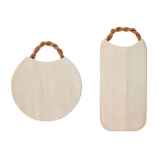 Mud Pie Bleached Wood Rope Board