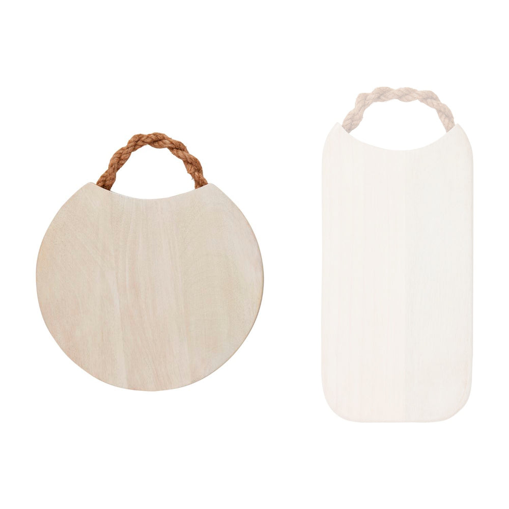 Mud Pie Bleached Wood Rope Board