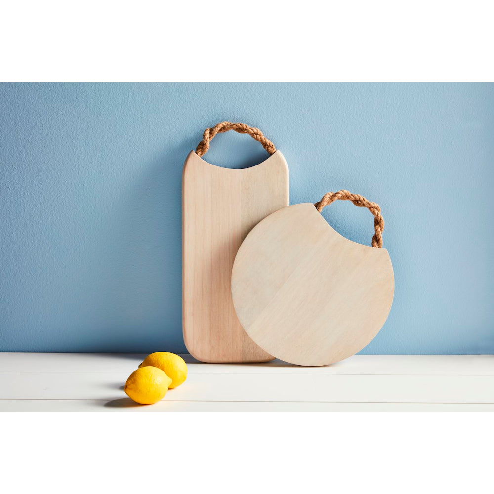 Mud Pie Bleached Wood Rope Board