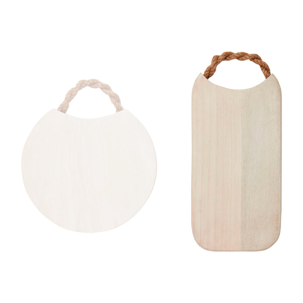 Mud Pie Bleached Wood Rope Board