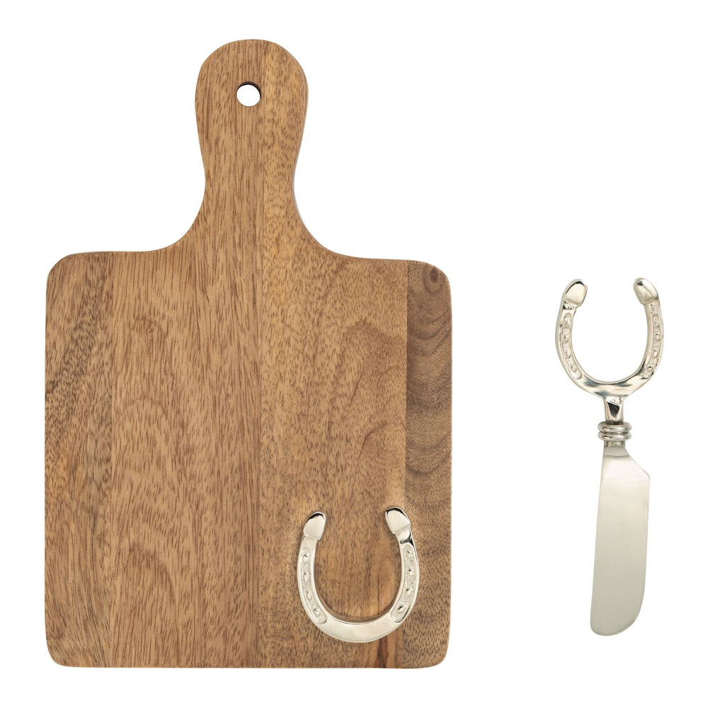 Mud Pie Horseshoe Wood Board Set