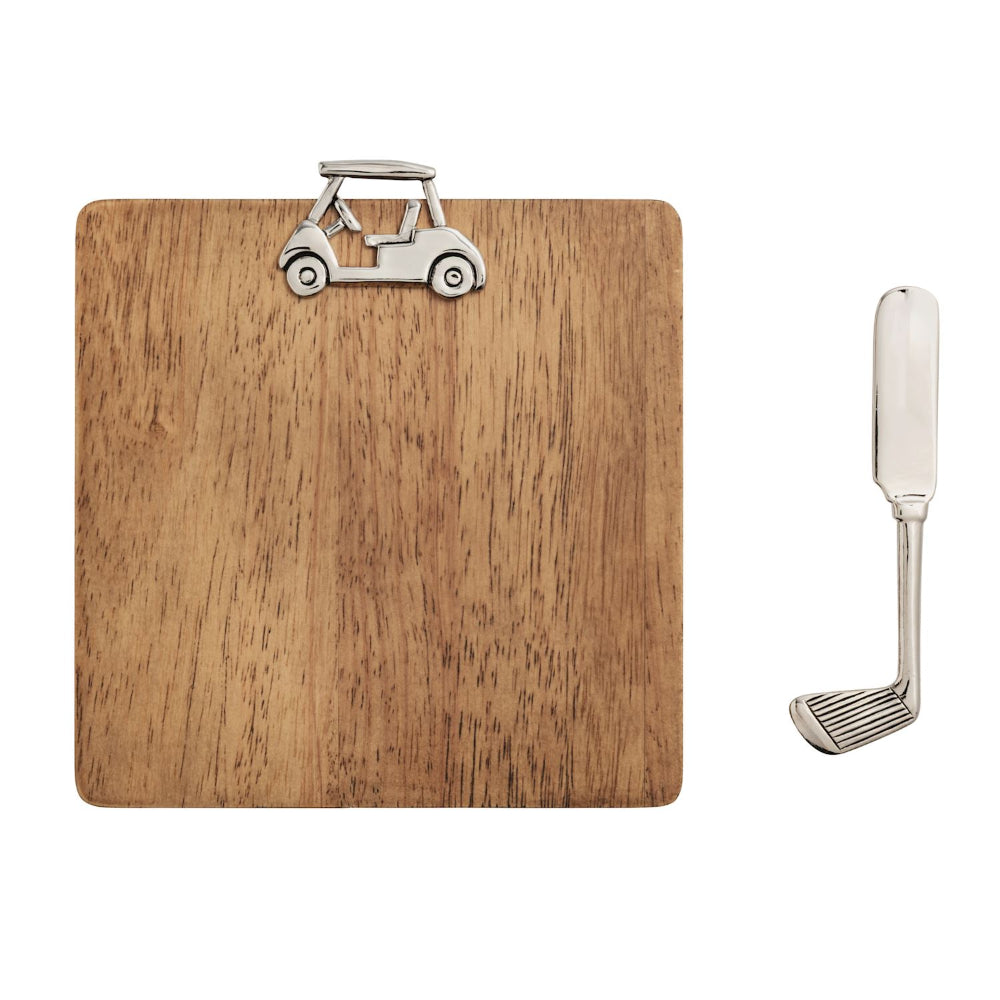 Mud Pie Golf Wood Serving Board Set