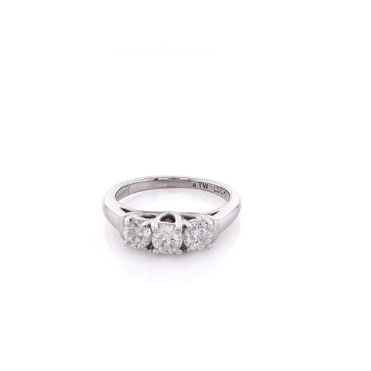 Estate 14 Karat White Gold Engagement Ring