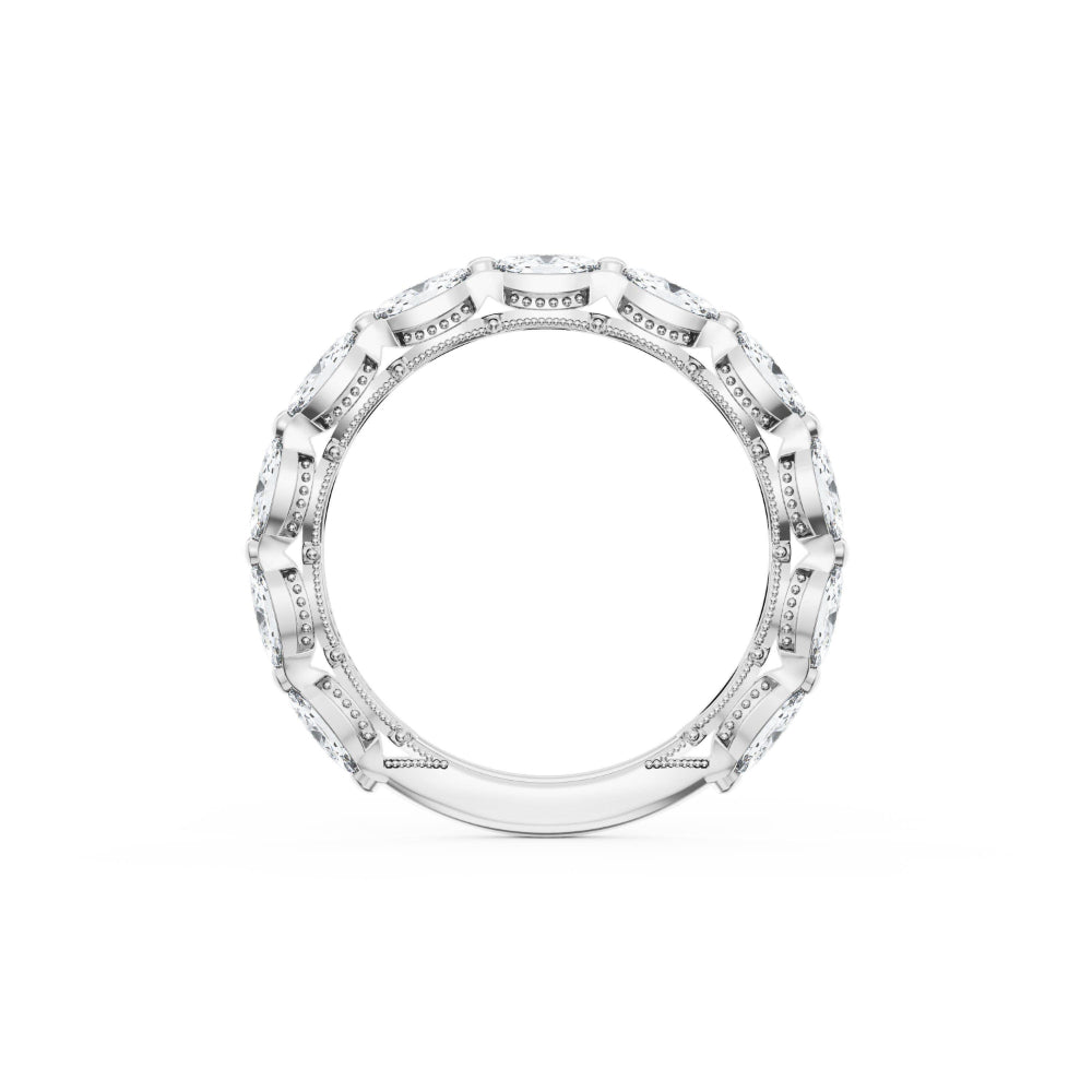 Tacori 18k Gold Sculpted Crescent Marquise Diamond Band
