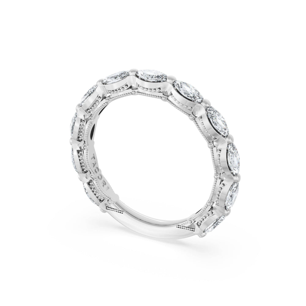 Tacori 18k Gold Sculpted Crescent Marquise Diamond Band