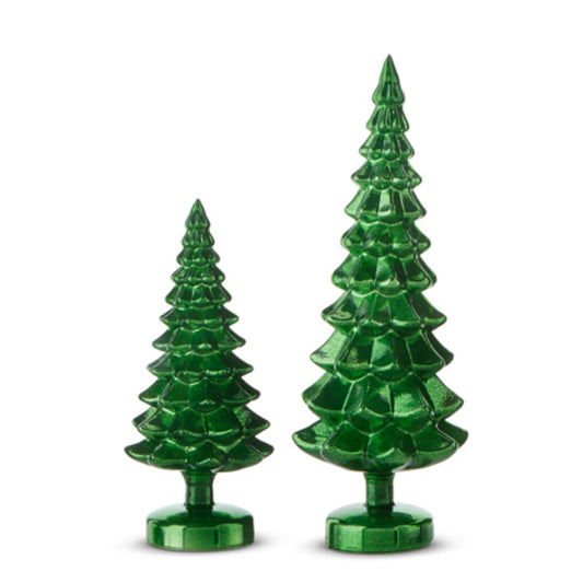 Raz Imports Green Glass Trees