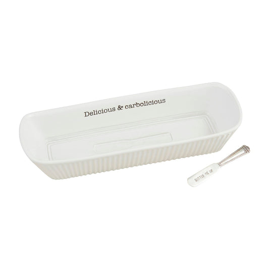 Mud Pie Carbolicious Bread Basket Set