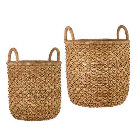 22" Woven Handled Baskets - Set of 2 *In-store Pickup Only*