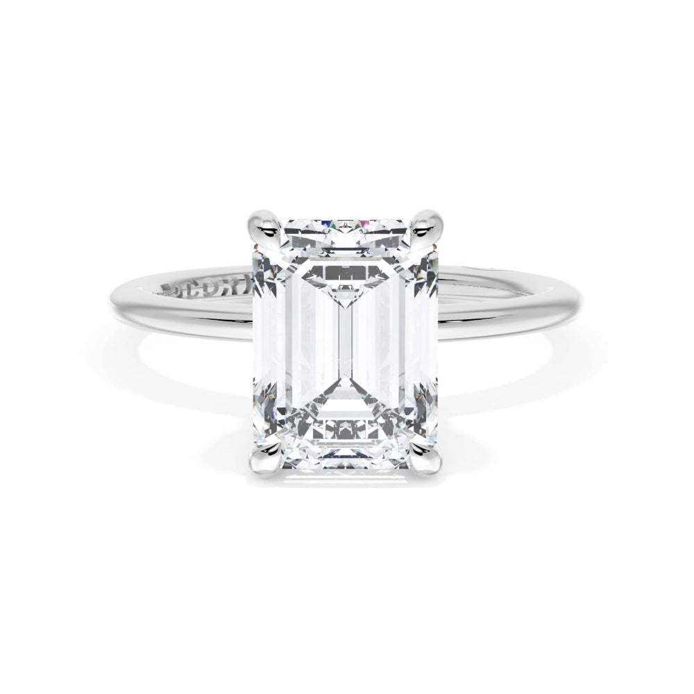 Tacori 18k Gold Founder's Collection Emerald Solitaire Engagement Ring