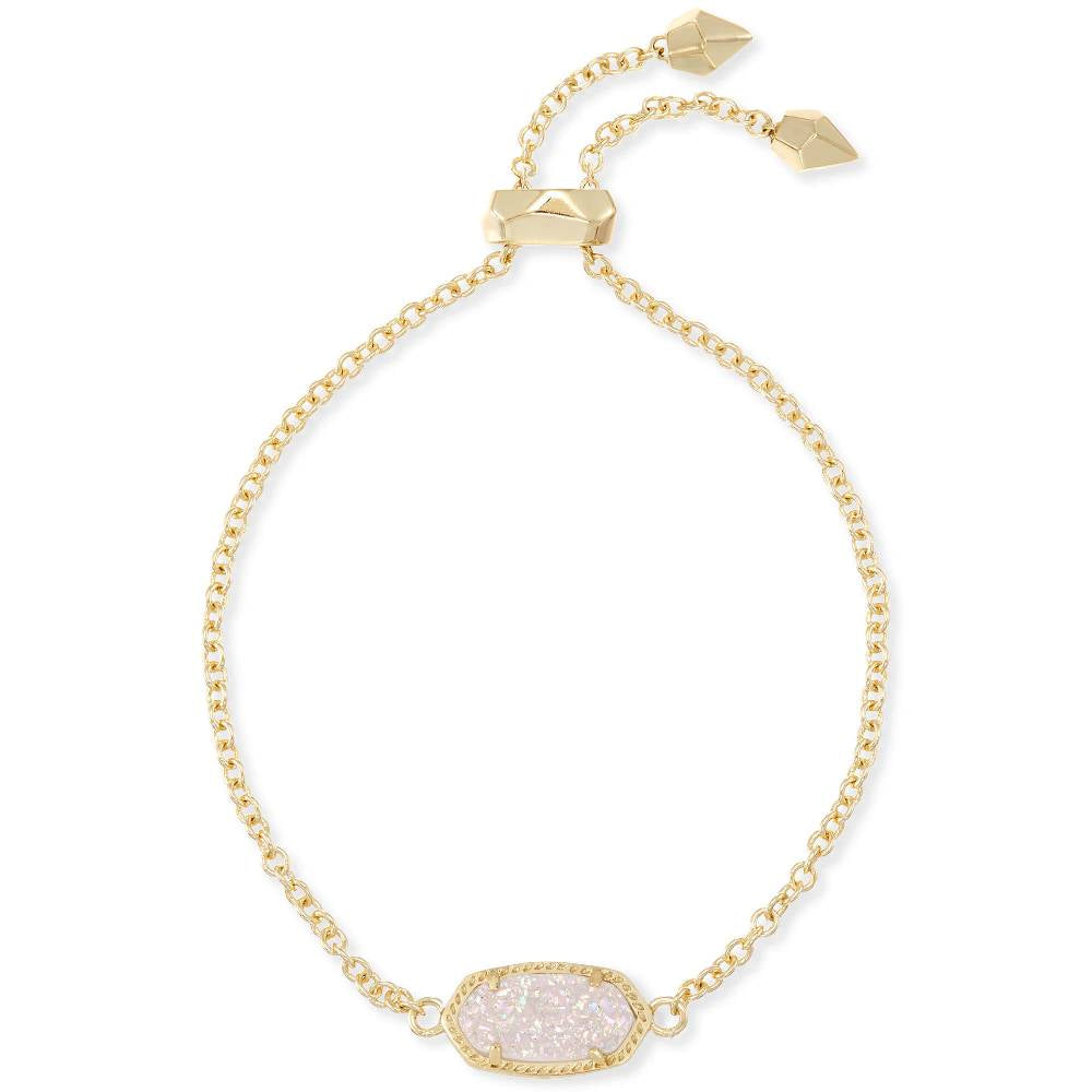 Kendra Scott Elaina Adjustable Chain Bracelet in Iridescent Drusy