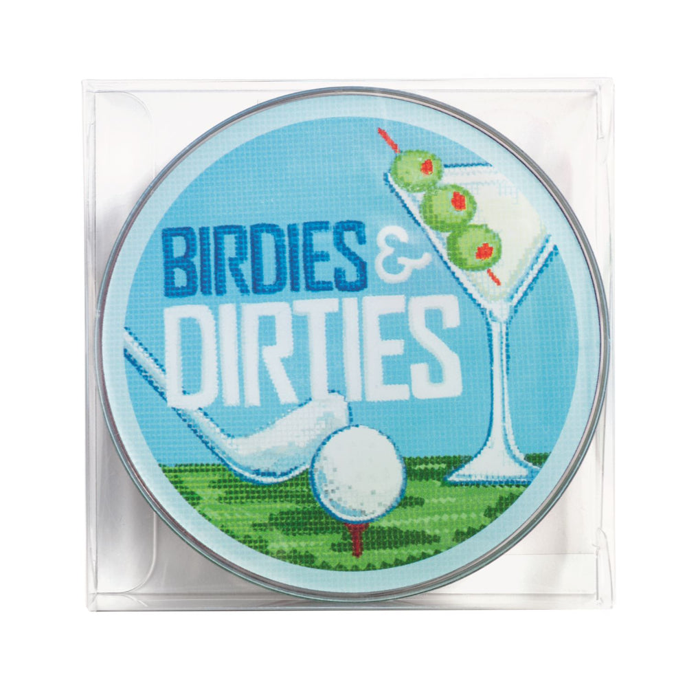 Mud Pie Acrylic Golf Coasters - Set of 4