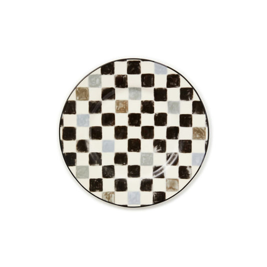 Mackenzie-Childs Black Check Dinner Plate