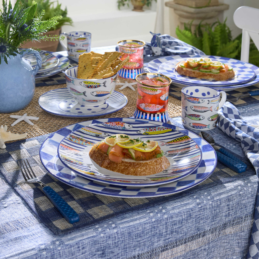 Mackenzie-Childs Go Fish Dinner Plate