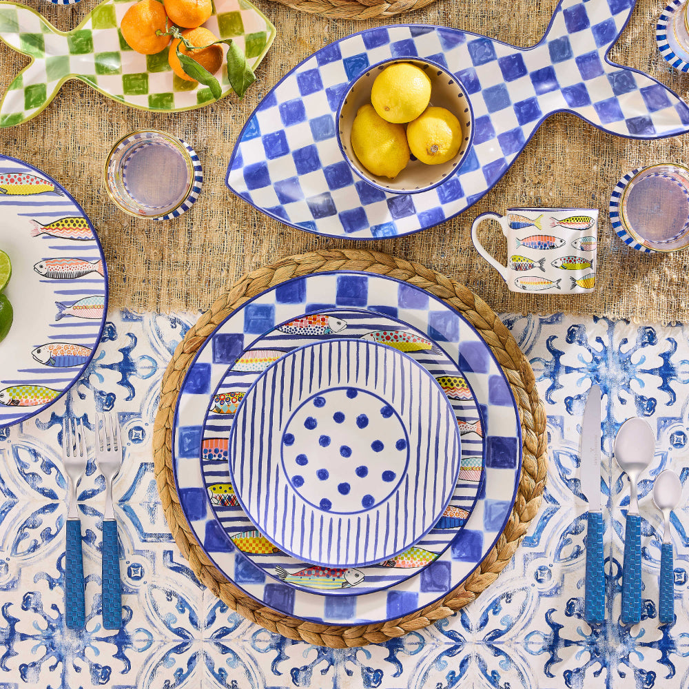 Mackenzie-Childs Go Fish Dinner Plate