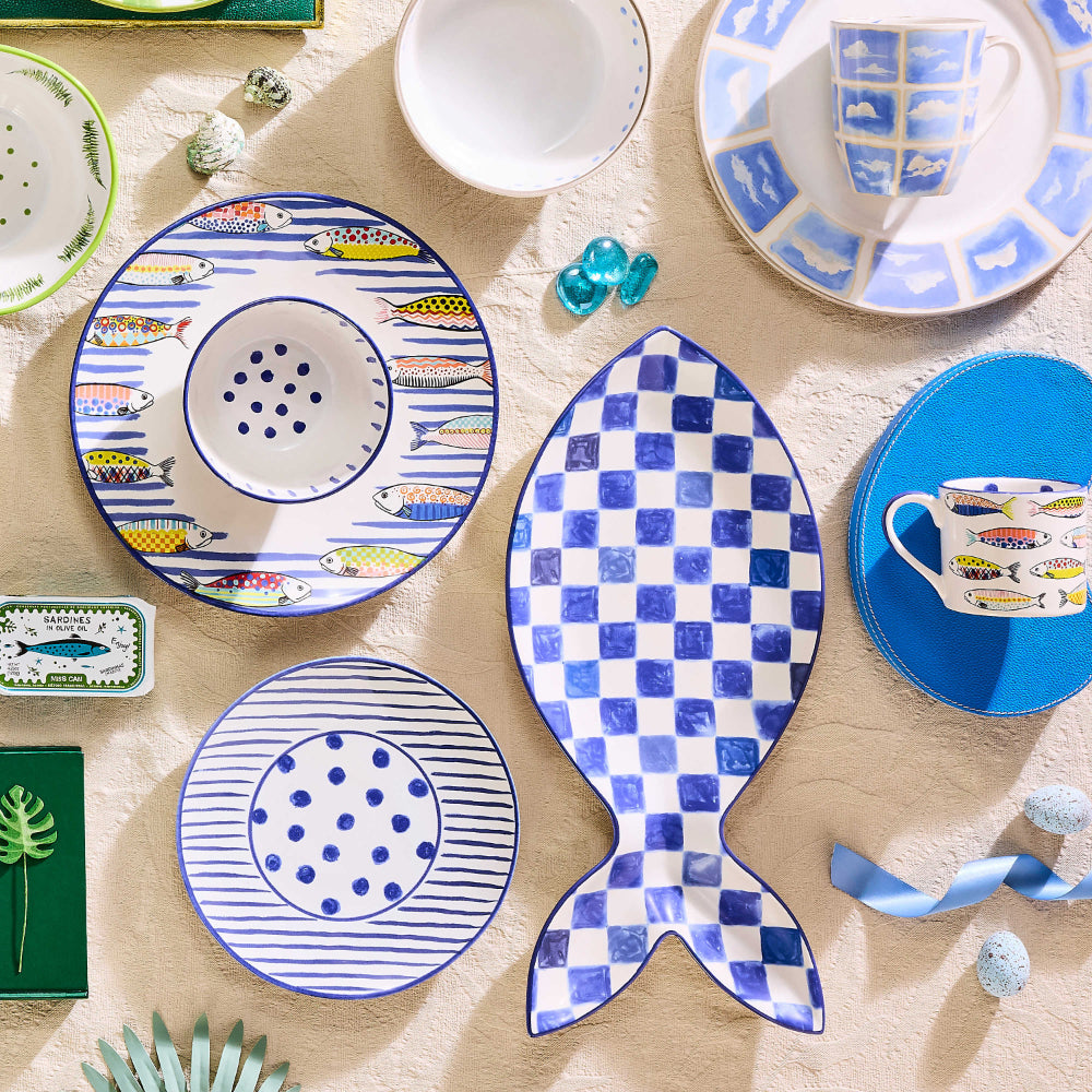 Mackenzie-Childs Go Fish Dinner Plate