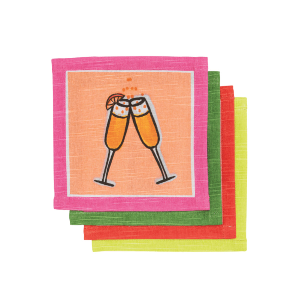 Mud Pie Bar Cocktail Cotton Napkin Sets
