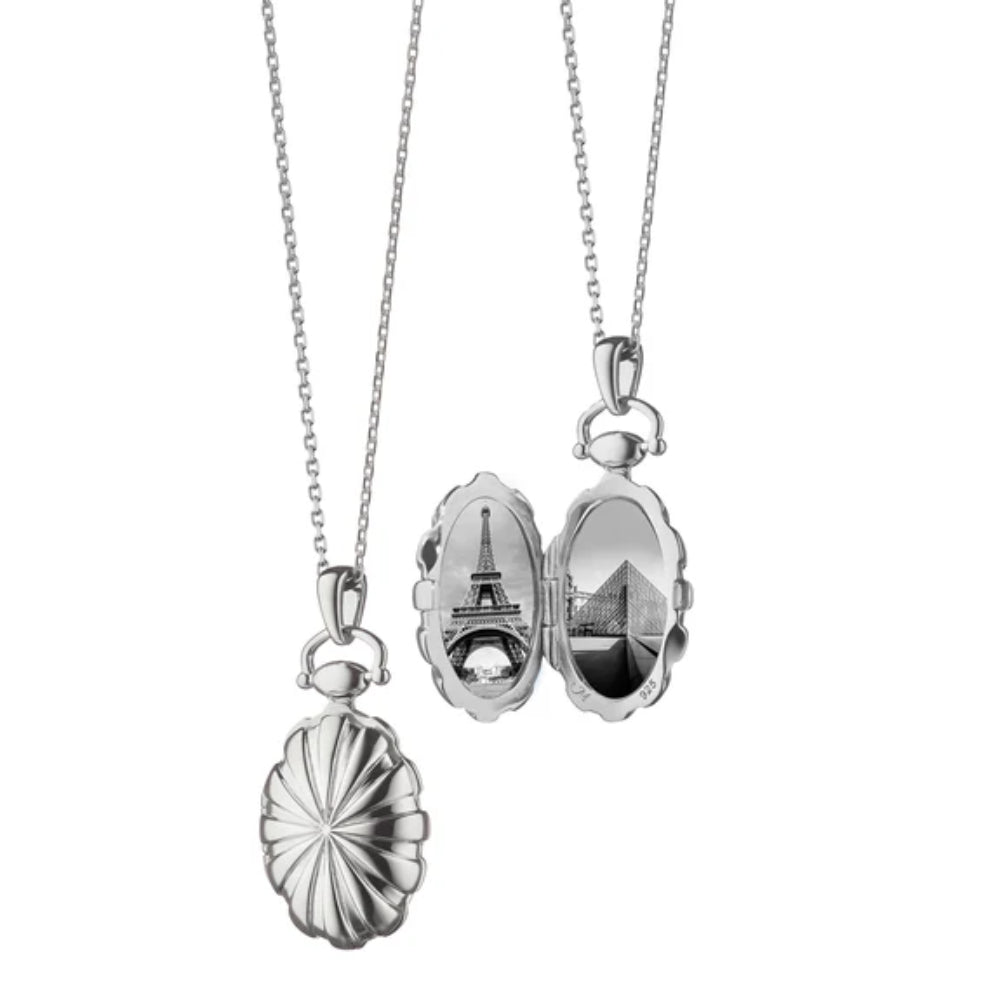 Monica Rich Kosann Petite Sunburst Locket Necklace