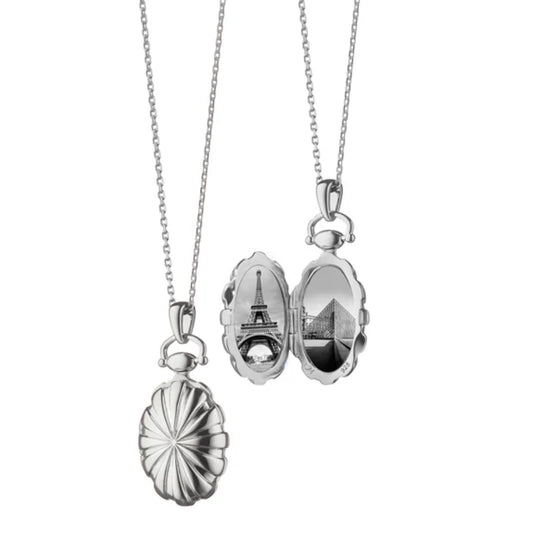 Monica Rich Kosann Petite Sunburst Locket Necklace