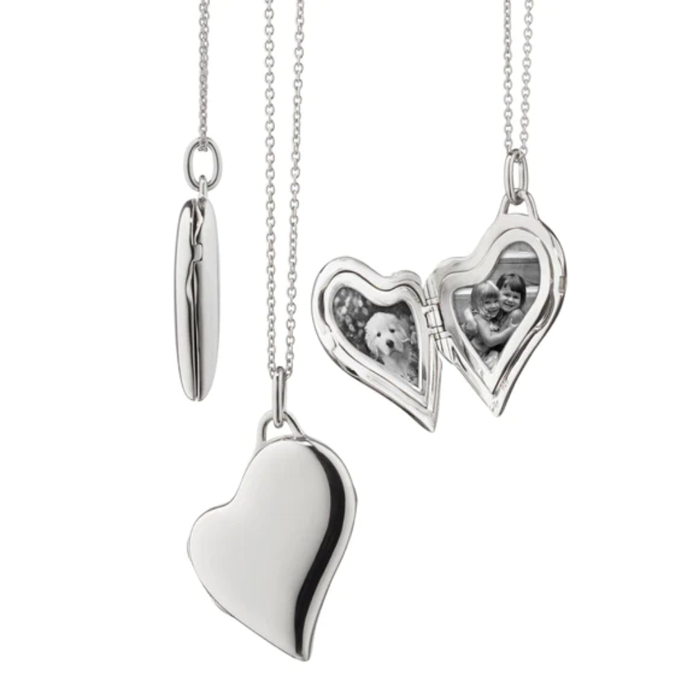 【lovetina】 Monica Rich Kosann Slim Sterling Silver Heart Locket