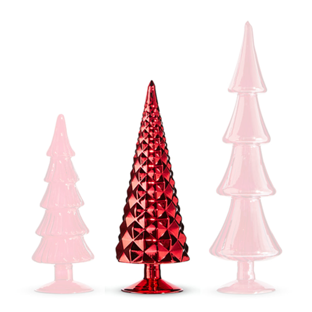 Raz Imports Red Glass Tree