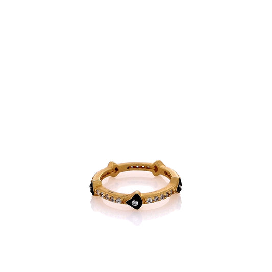 Freida Rothman Gold Tone Cubic Zirconia Arrow Station Band