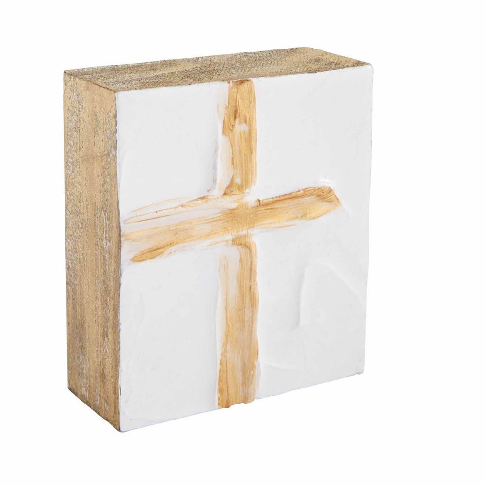 Mud Pie Cross Block Art