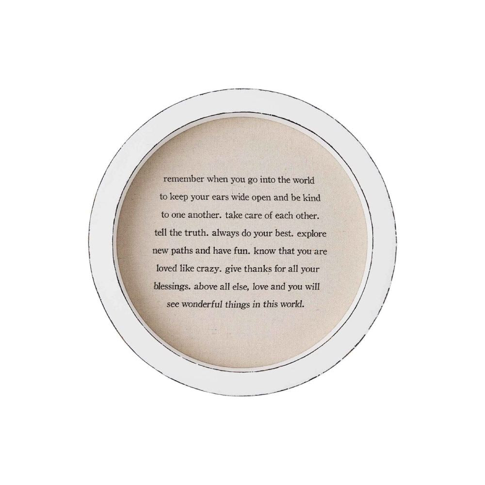 Mud Pie Go Into The World Plaque