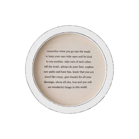 Mud Pie Go Into The World Plaque