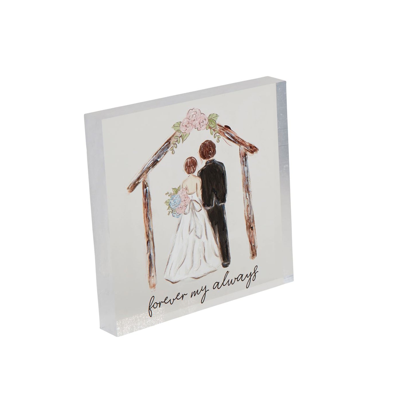 Mud Pie Acrylic Wedding Plaque