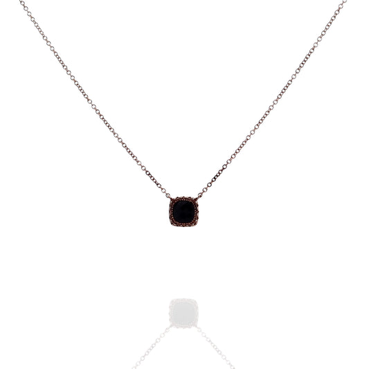 Tacori Petite Cushion Gem Black Onyx Pendant Necklace