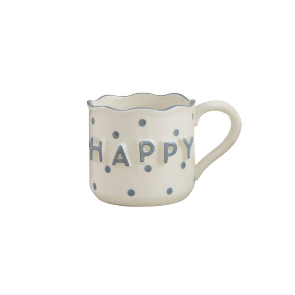 Mud Pie Wavy Happy Mugs