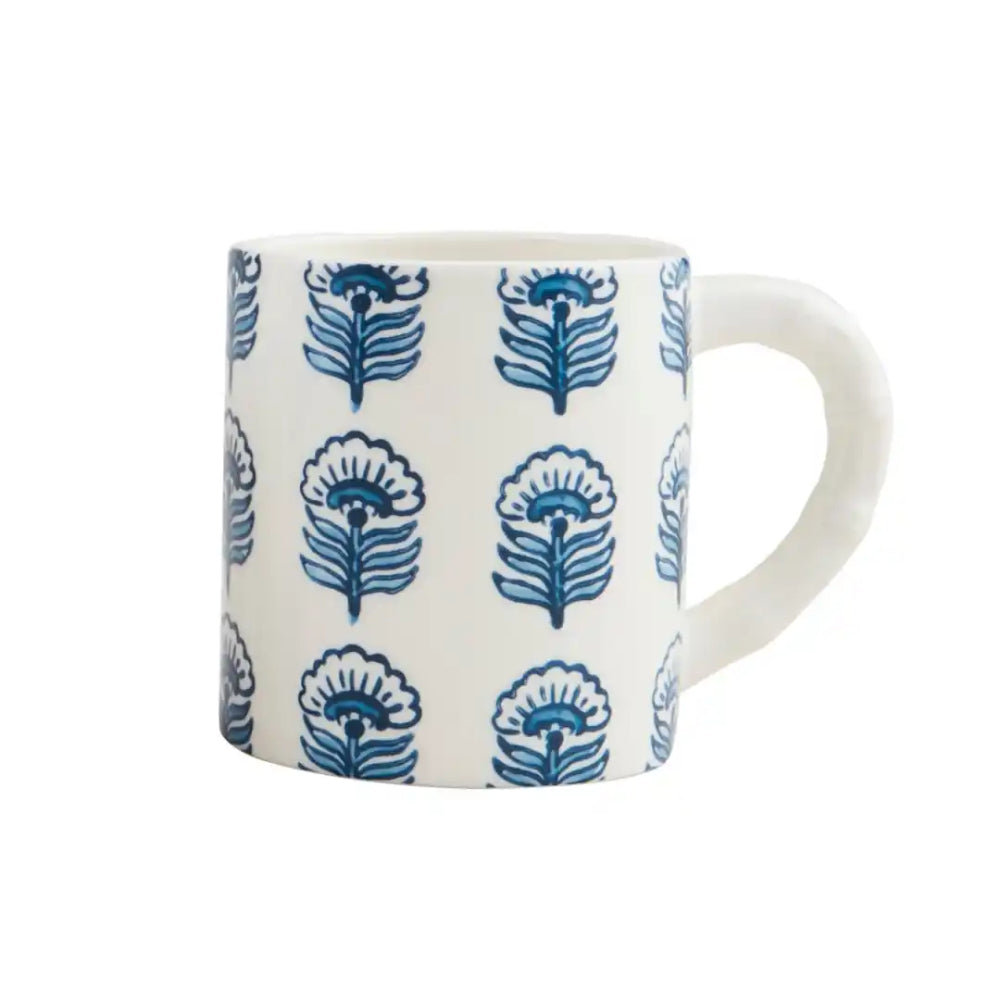 Mud Pie Block Print Mugs