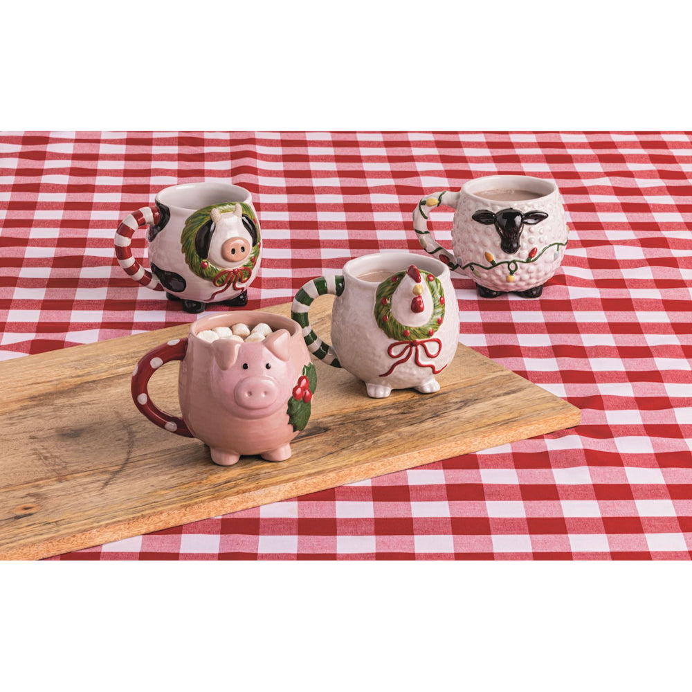 Mud Pie Farm Christmas Animal Mug - Thumbnail 2