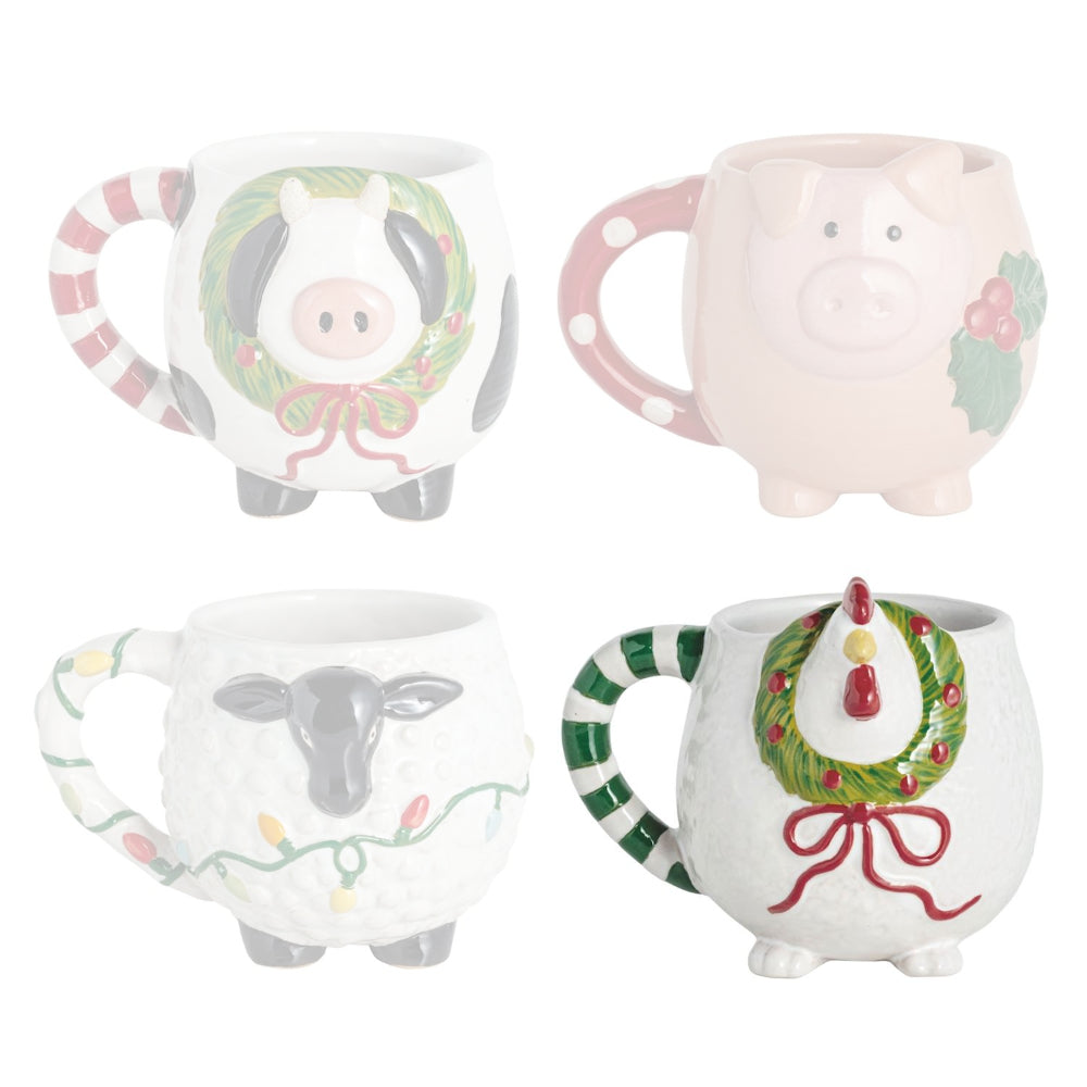Mud Pie Farm Christmas Animal Mug - Thumbnail 3