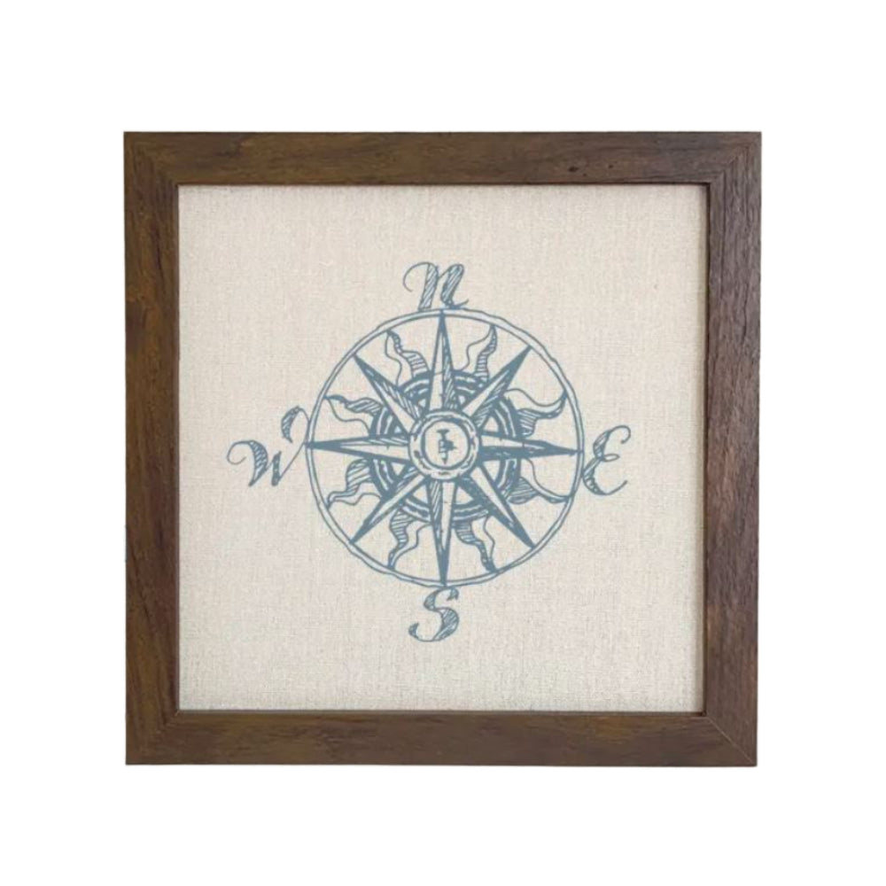 Cottage Shore Compass Hand Drawn
