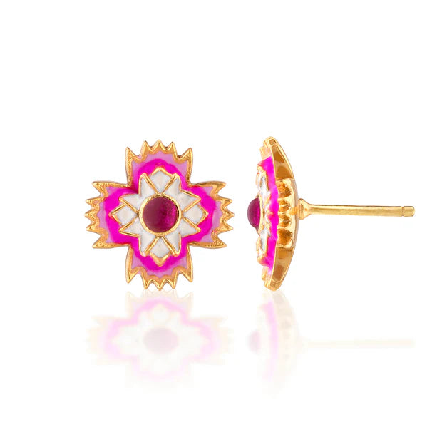 Capucine De Wulf Dianthus Stud Earrings