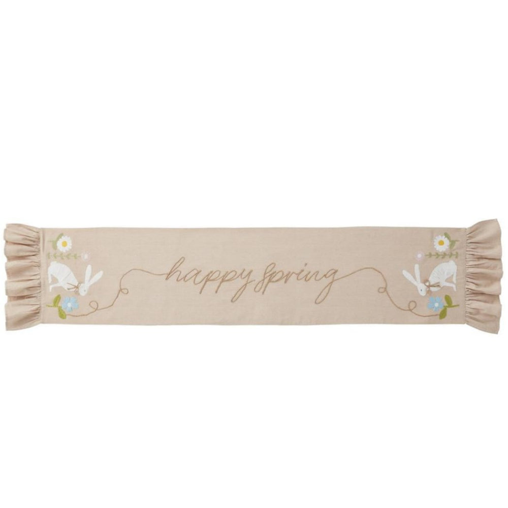 Mud Pie Happy Spring Bunny Table Runner