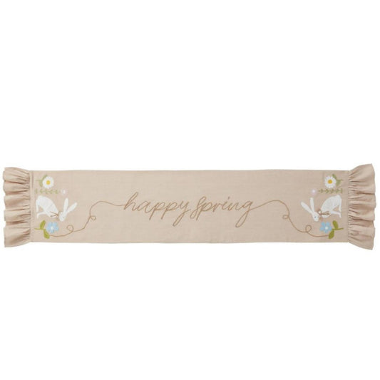 Mud Pie Happy Spring Bunny Table Runner
