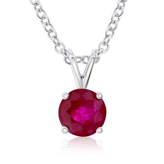 Smyth Jewelers 18k Gold Ruby Pendant Necklace