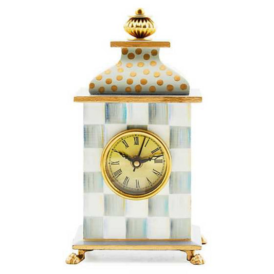MacKenzie-Childs Sterling Check Desk Clock