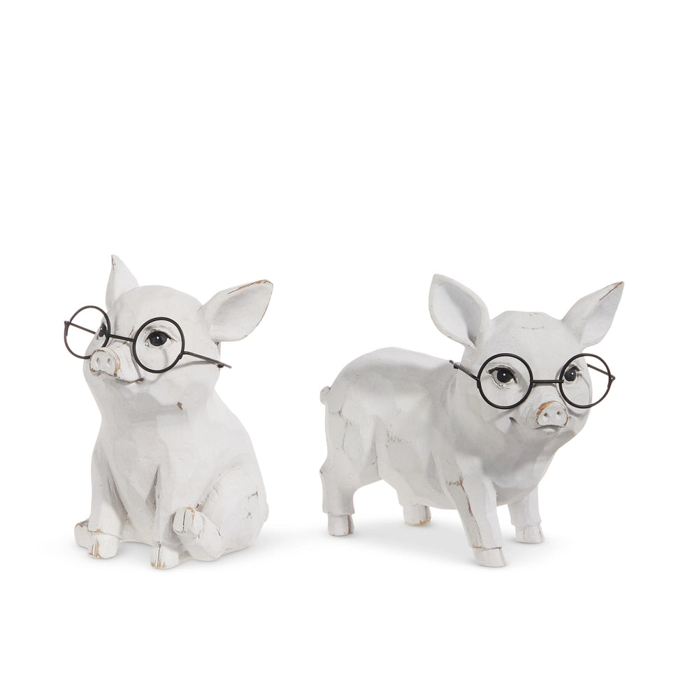 Raz Imports 5" Pig With Glasses