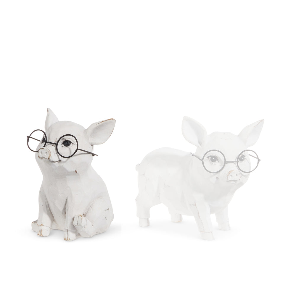 Raz Imports 5" Pig With Glasses