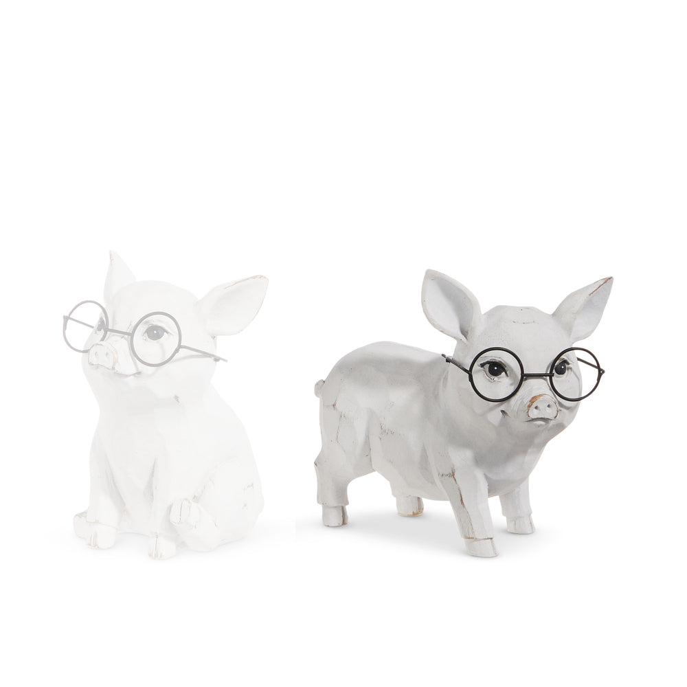 Raz Imports 5" Pig With Glasses