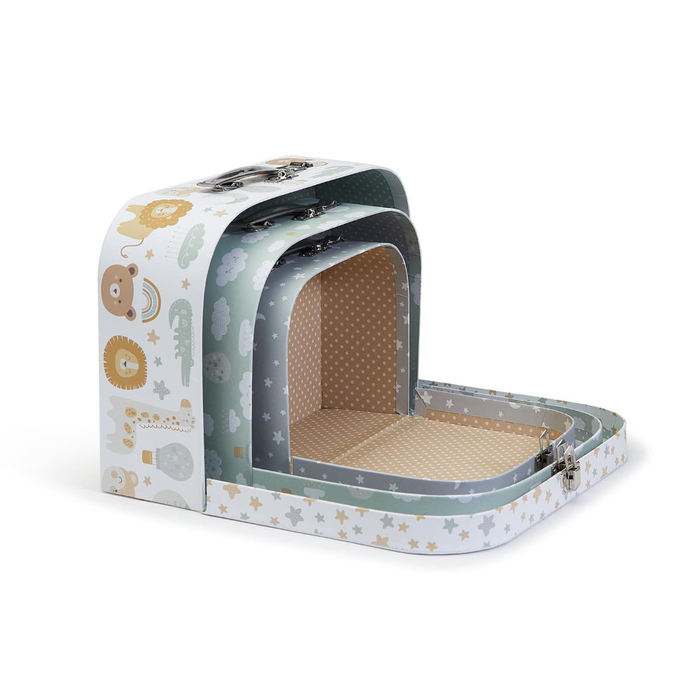Two's Company Nesting Storage Suitcase Boxes - Set of 3