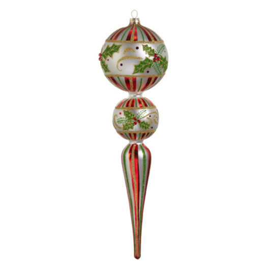 15" Holly Leaf Finial Ornament