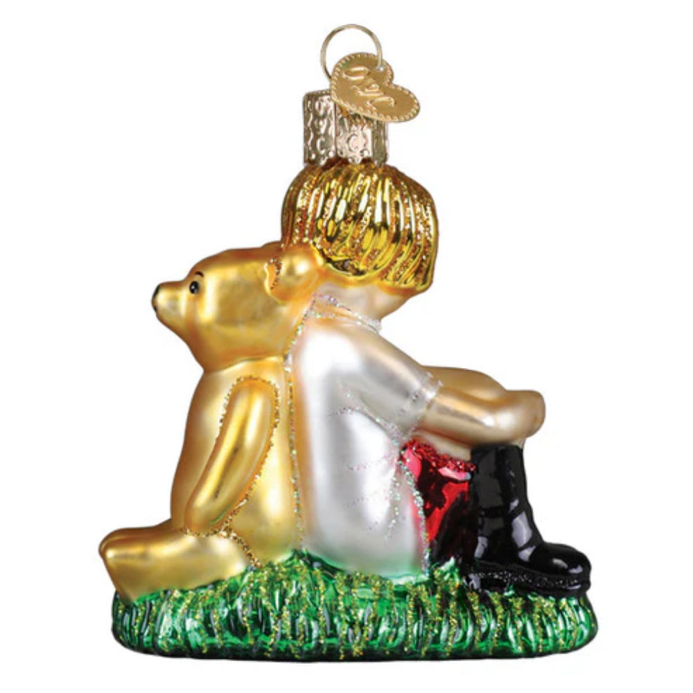 Old World Christmas Winnie And Christopher Robin Ornament