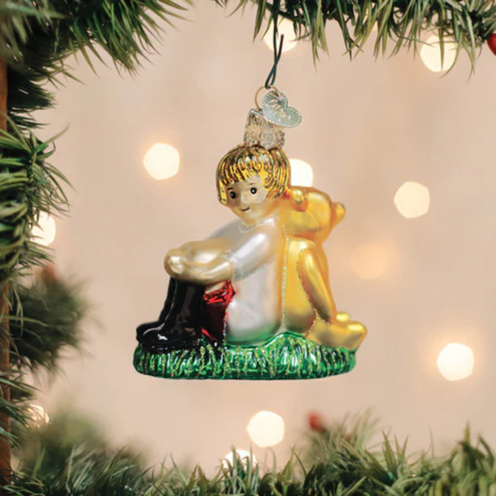 Old World Christmas Winnie And Christopher Robin Ornament