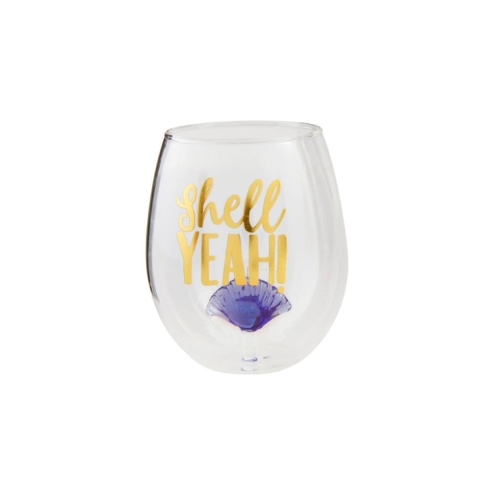 Mud Pie Sea Icon Wine Glass