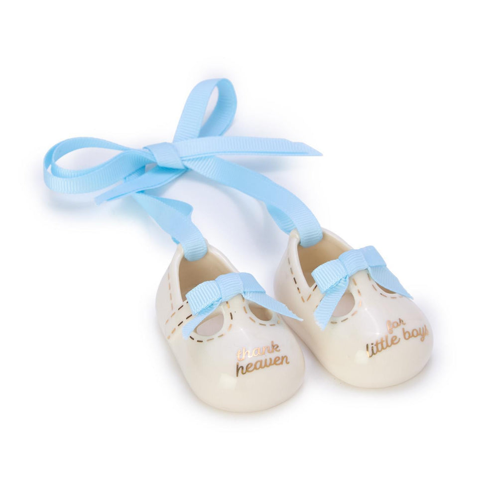 Two's Company Thank Heaven Pair of Baby Shoes Keepsake Ornament with Gift Box