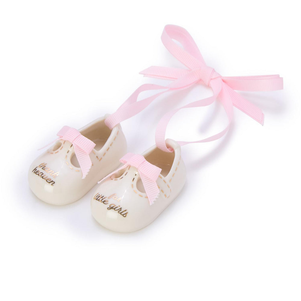 Two's Company Thank Heaven Pair of Baby Shoes Keepsake Ornament with Gift Box